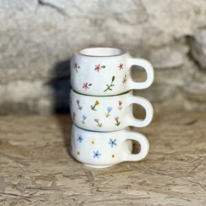 Trio de tasses florales