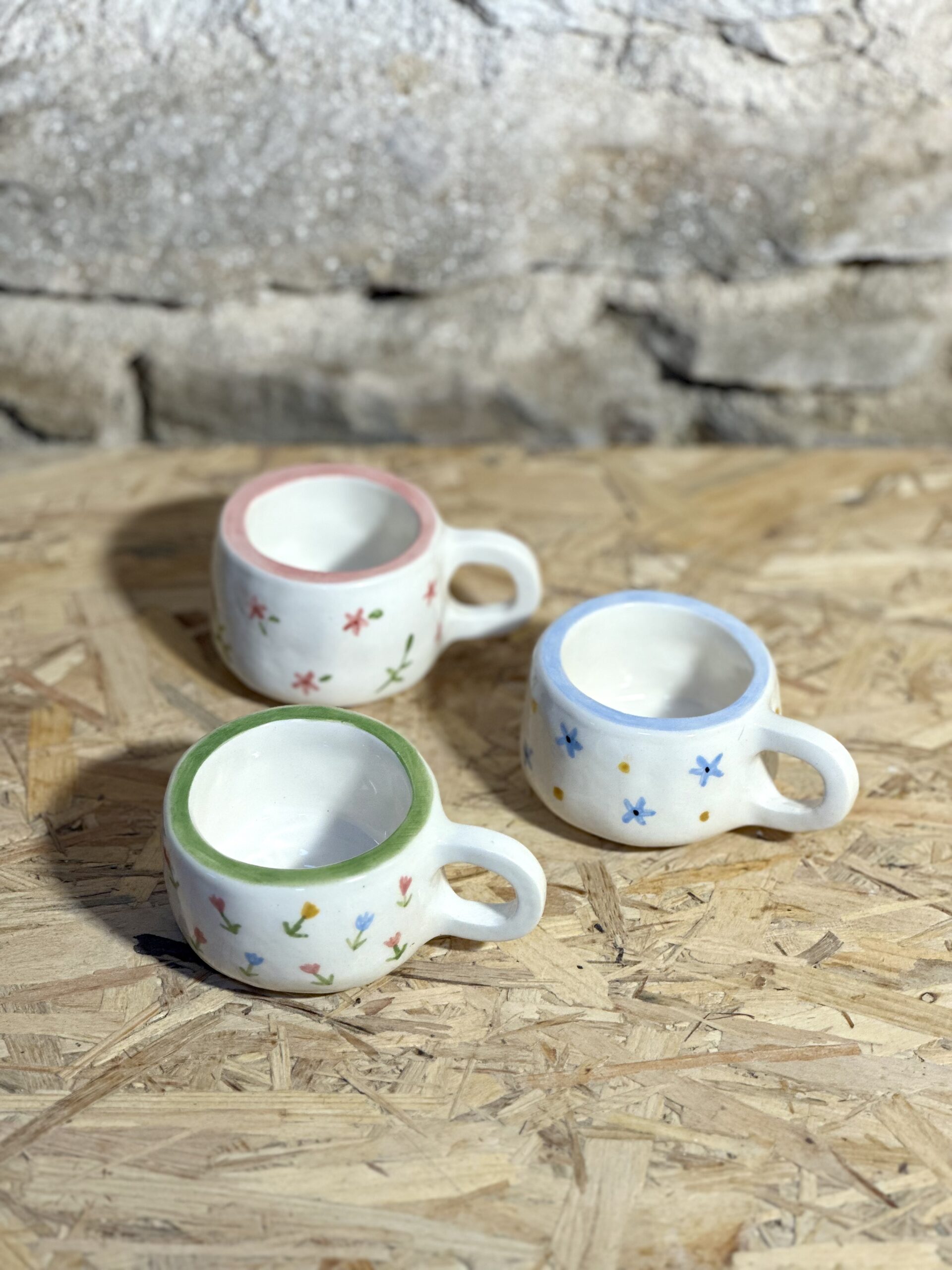 Trio de tasses florales – Image 2