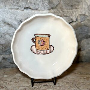 Assiette creuse motif tasse