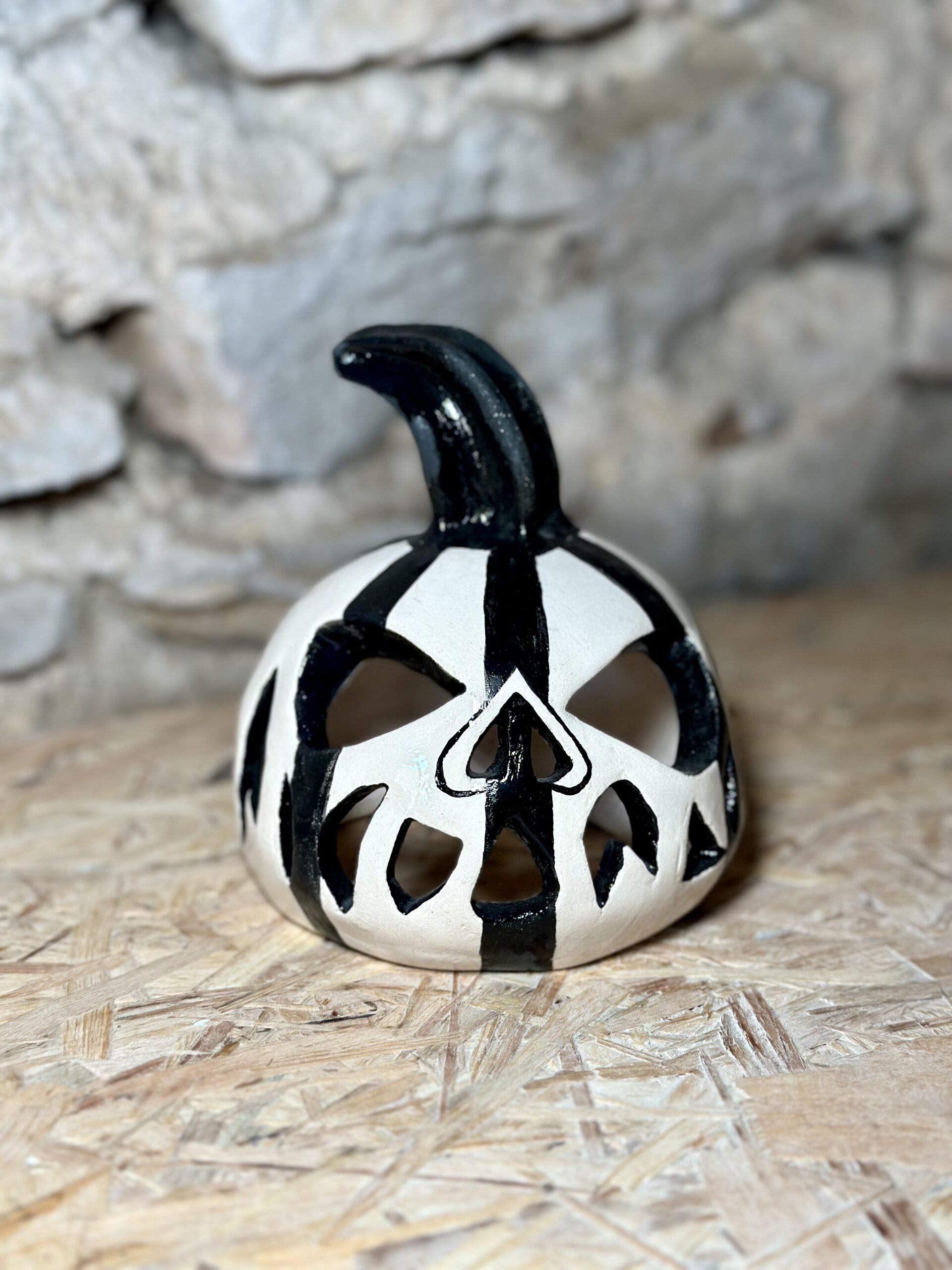 Photophore citrouille punk