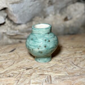 Soliflore vert jade et tacheté doré