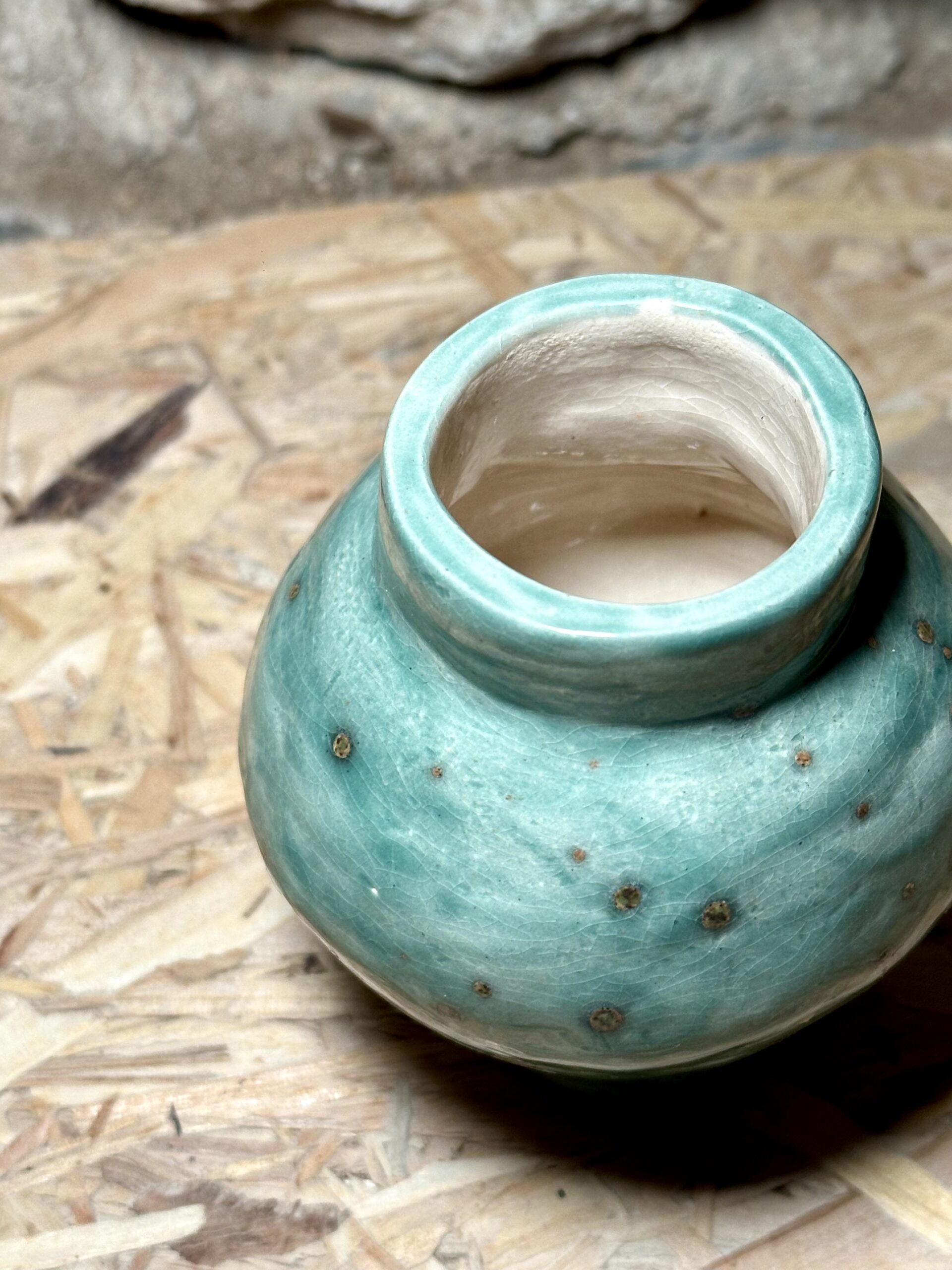 Soliflore vert jade et tacheté doré – Image 2