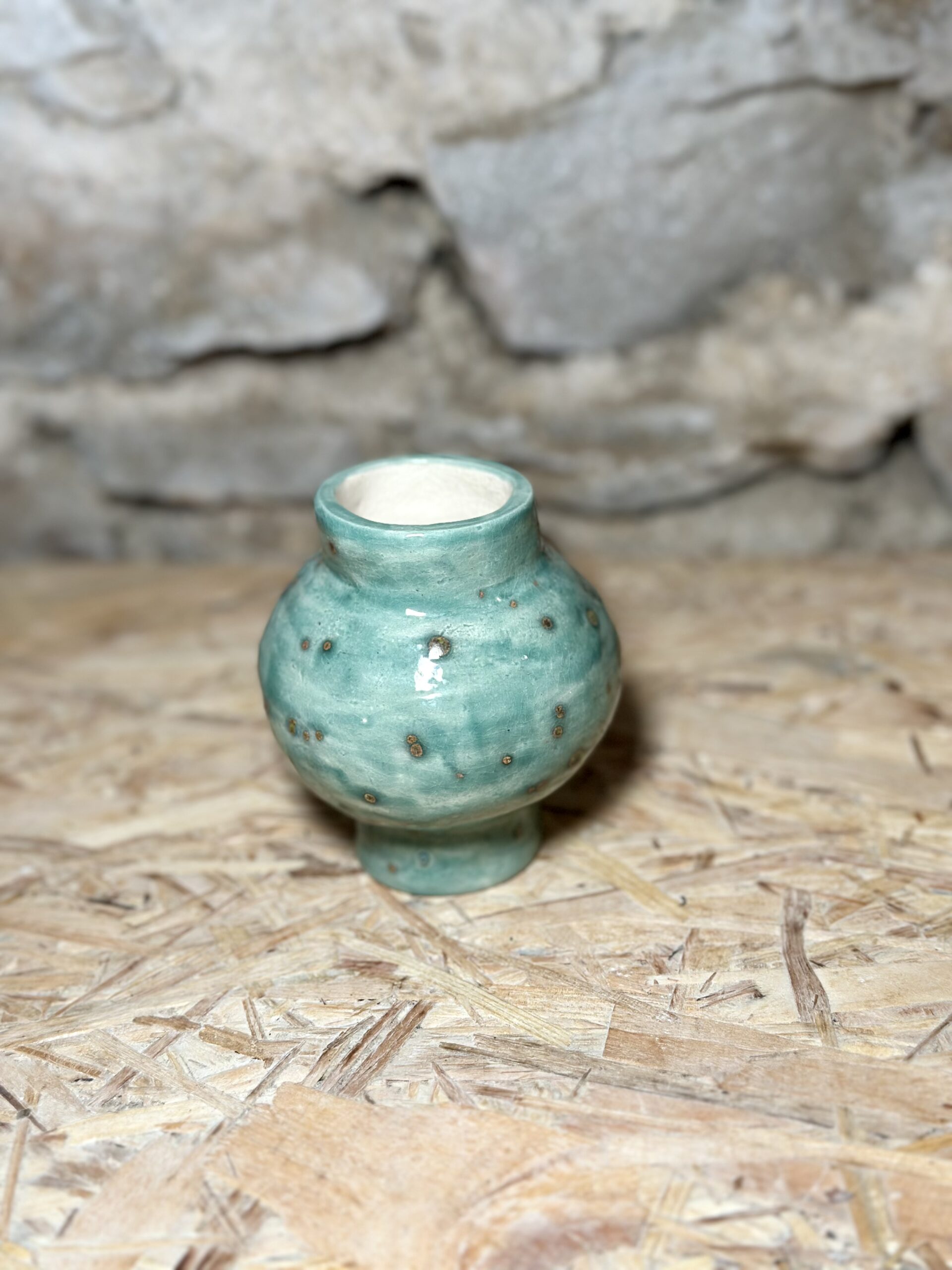 Soliflore vert jade et tacheté doré – Image 4