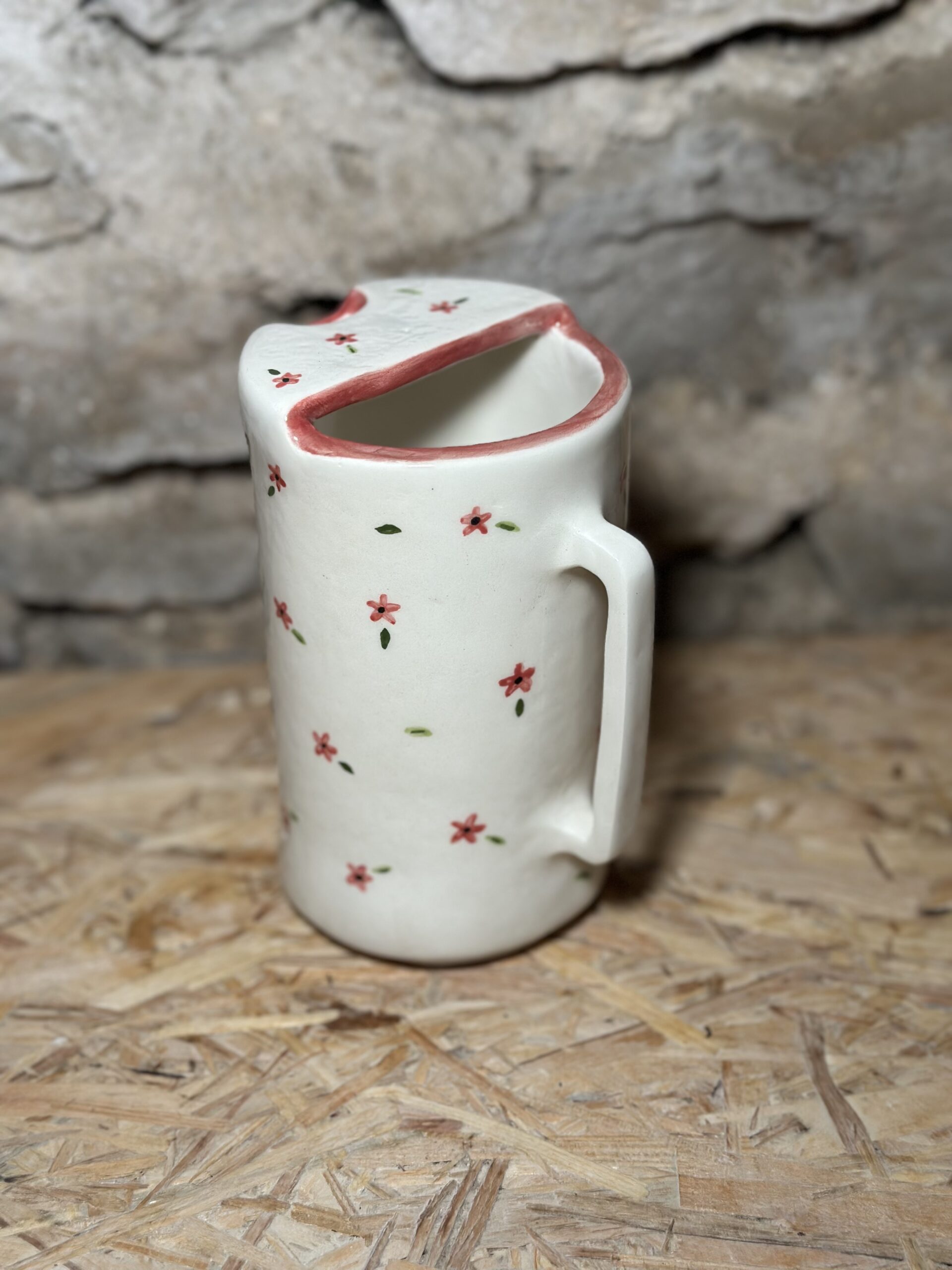 Tasse à emporter fleurs rouge – Image 4